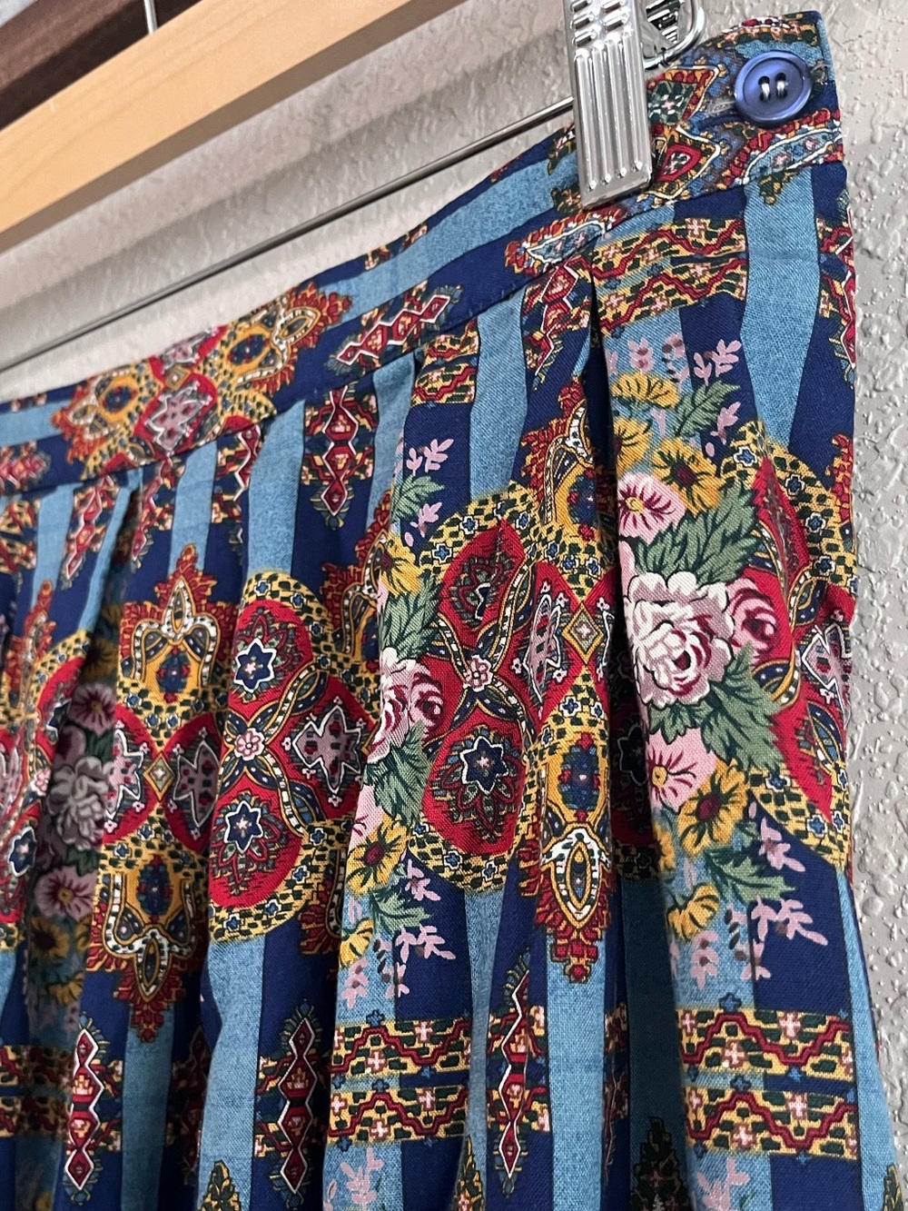 Susan Bristol New Traditions Vintage Floral Paisley Midi Skirt - Size 8